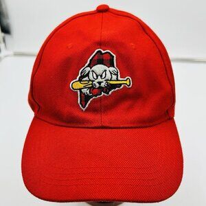 Portland Sea Dogs Cap MiLB Minor League Baseball Hat Red Adjustable